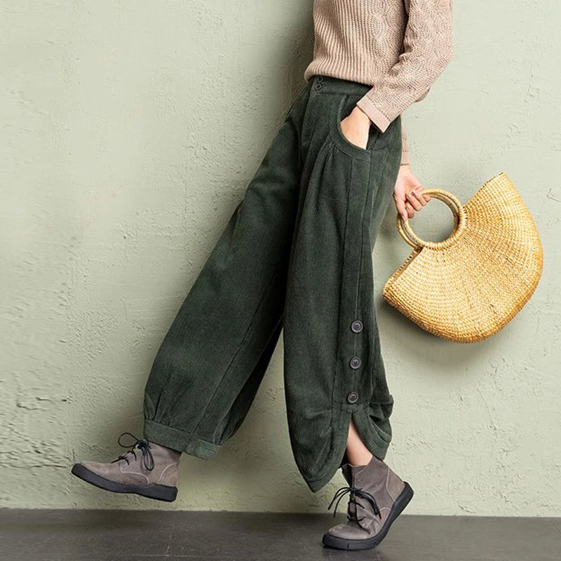 Corduroy Loose Trousers