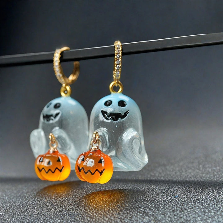Ghost Drop Stud Earrings