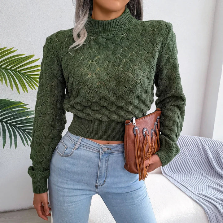 Hollow Crop Top Knitted Sweaters