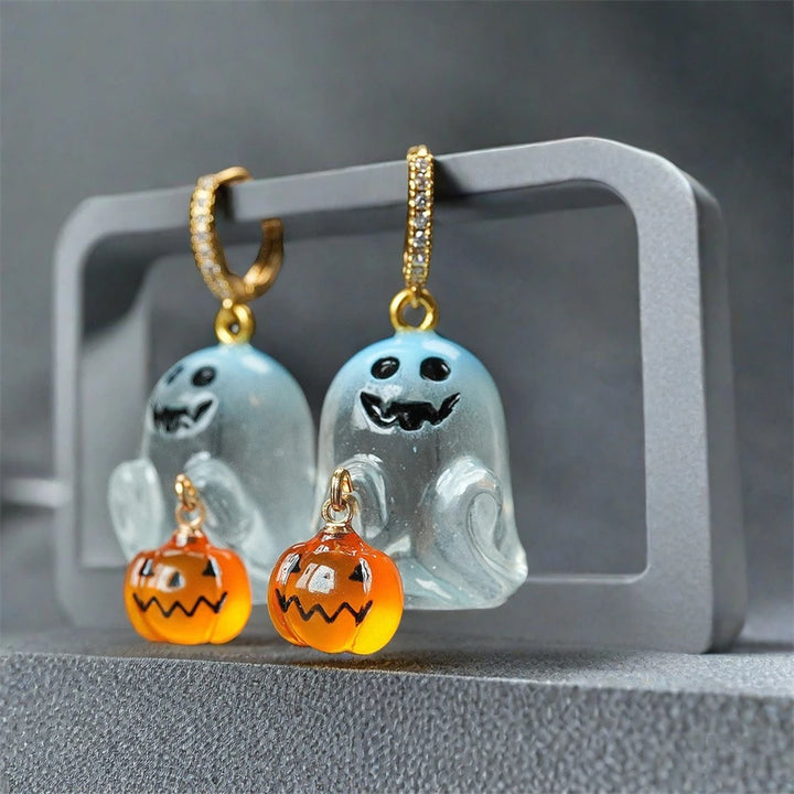 Ghost Drop Stud Earrings