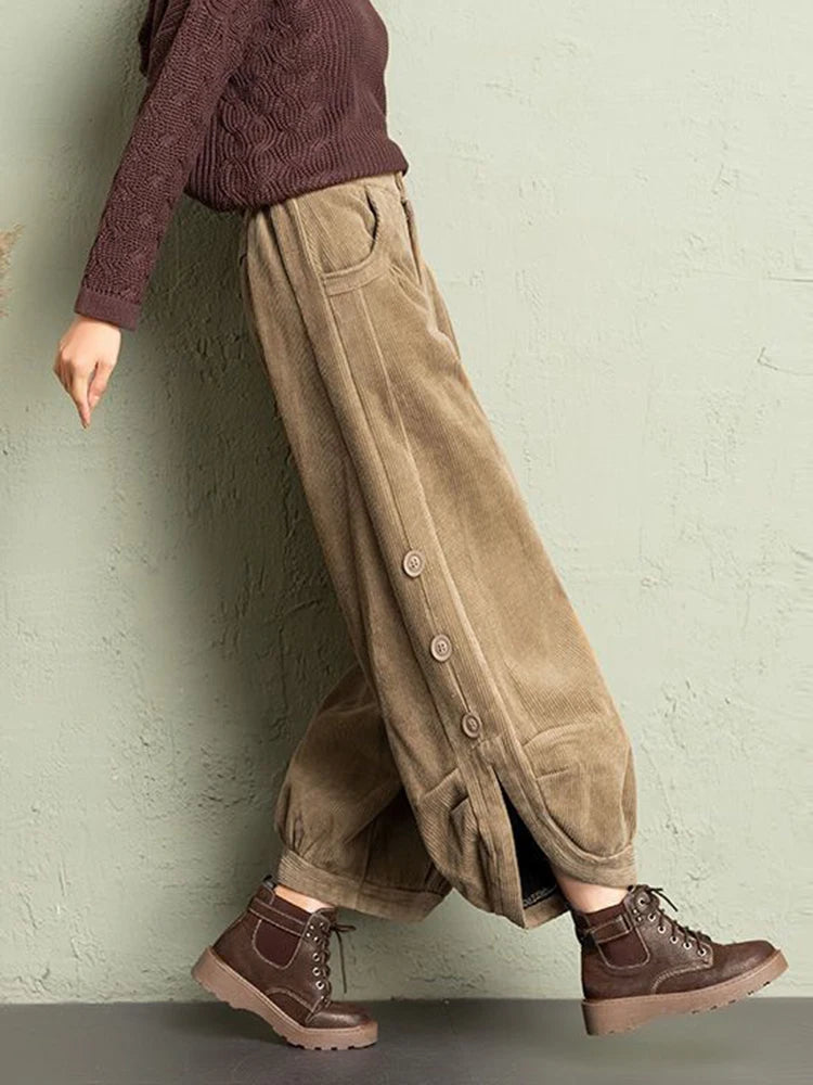 Corduroy Loose Trousers
