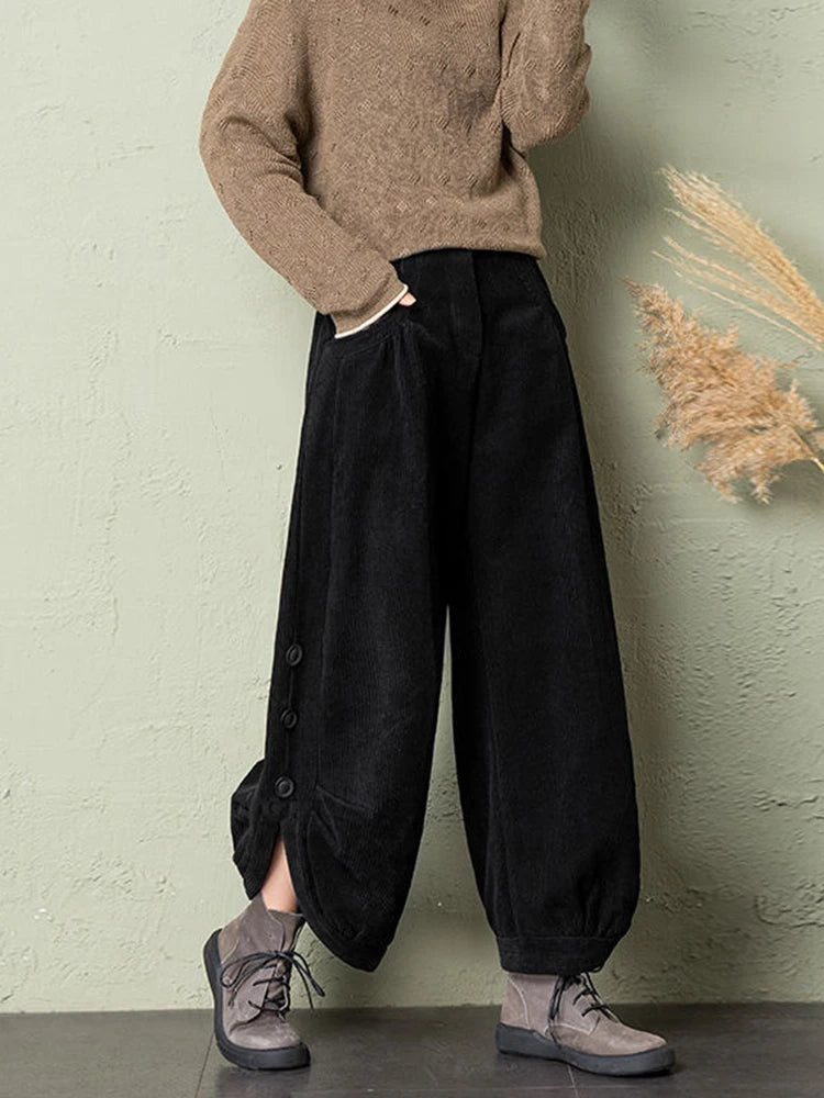 Corduroy Loose Trousers