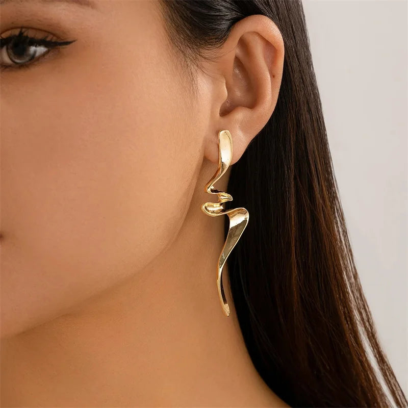 Serpent Sculpted Earrings