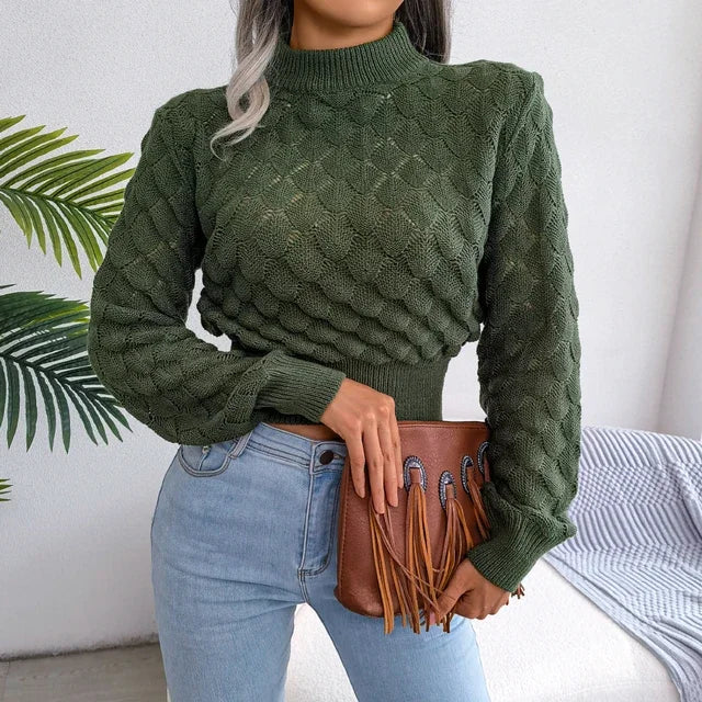 Hollow Crop Top Knitted Sweaters